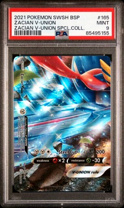 Set of 4 PSA Graded 2021 POKEMON SWSH BLACK STAR PROMO Zacian V-UNION Cards - Image 2