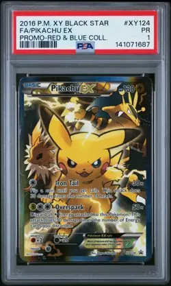 PSA 1 Pikachu EX XY124 Holo Rare Black Star Promo Card 'D' TCGKITTEN - Image 2