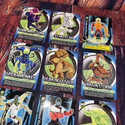Ben 10 Alien Force Trading Cards Lot Chromastone Echo Echo Humungousaur Set of 9 - Image 3