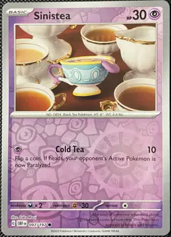 Sinistea 097/197 SV03: Obsidian Flames Reverse Holo - Pokemon Card - Image 1
