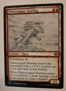 FLAMETONGUE YEARLING Sketch Magic the Gathering Modern Horizons 2 MTG - Image 1