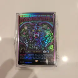 MTG Displacer Kitten (Foil) Secret Lair D&D: Black Lights & Dark Dungeons 2506 - Image 2