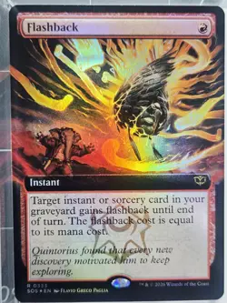 Flashback (Extended Art) Secrets of Strixhaven Foil MTG - Image 1