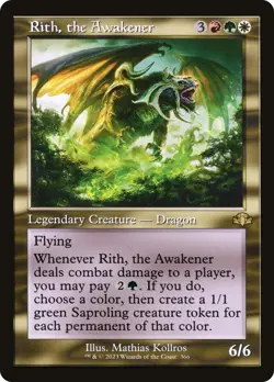 MTG Rith, the Awakener (Retro) [Dominaria Remastered] Foil Near Mint Magic - Image 1