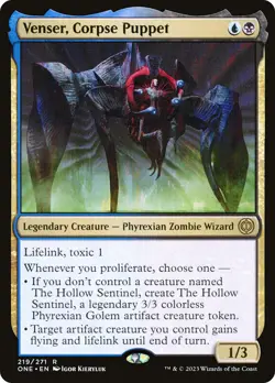 MTG Venser, Corpse Puppet [Phyrexia: All Will Be One] Foil Near Mint Magic - Image 1