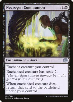 MTG Necrogen Communion [Phyrexia: All Will Be One] Foil Near Mint Magic - Image 1