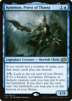 MTG Kenessos, Priest of Thassa [Jumpstart 2022] Near Mint Magic - Image 1