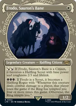 MTG Frodo, Sauron's Bane (Showcase Ring Frame) [The Lord of the Rings: Tales of - Image 1