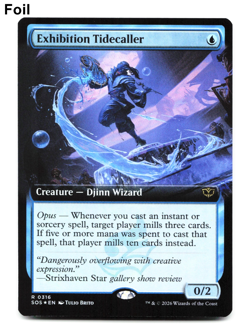 Exhibition Tidecaller (Extended Art) - FOIL - [Secrets of Strixhaven] MTG NM 💧 - Image 1