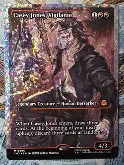 Casey Jones, Teenage Mutant Ninja Turtles, FRACTURED FOIL, MTG, #296, NM++ - Image 1