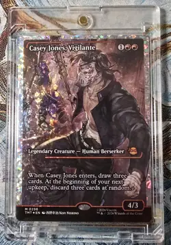 Casey Jones, Teenage Mutant Ninja Turtles, FRACTURED FOIL, MTG, #296, NM++ - Image 2