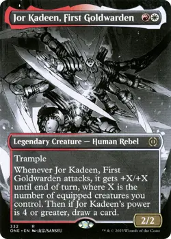 MTG Jor Kadeen, First Goldwarden (Borderless Manga) [Phyrexia: All Will Be One] - Image 1