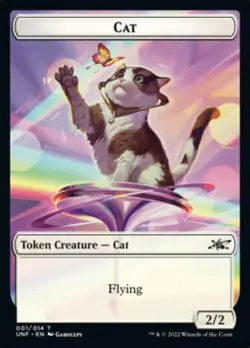 MTG Cat Token [Unfinity Tokens] Near Mint Magic - Image 1