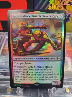 Raph & Mikey Troublemakers 0167 Rare Non Foil Mutant Ninja Turtle MTG TMNT - Image 1