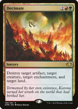 MTG Decimate [Dominaria Remastered] Foil Near Mint Magic - Image 1
