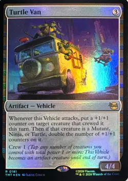 Turtle Van 0181 Rare Teenage Mutant Ninja Turtles Magic: The Gathering Foil NM - Image 1