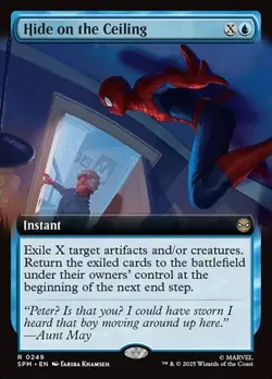 1x Hide on the Ceiling - Foil Extended Art NM Eng MTG - Marvel's Spider-Man - Image 1