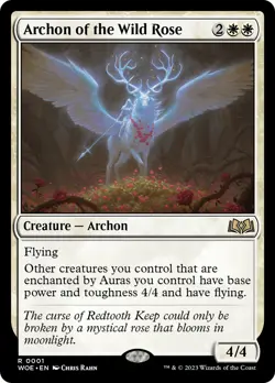 MTG Archon of the Wild Rose [Wilds of Eldraine] Near Mint Magic - Image 1