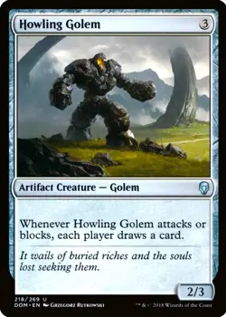 X 1 Howling Golem NM-M Dominaria DOM 218 MTG Magic The Gathering - Image 1