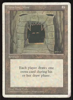 Howling Mine 343 Rare Fourth Edition Magic: The Gathering Moderately Played - Image 1