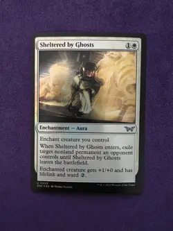 Sheltered by Ghosts (foil) Duskmourn: House of Horror 0030 Uncommon MTG NM - Image 1