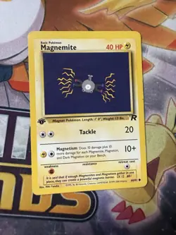 Magnemite 60/82 1st Edition Team Rocket Rare WOTC Vintage TCG Pokemon Card - Image 1