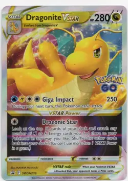 Pokemon Dragonite VStar SWSH236 Black Star Promo Holo (Pokemon Go) NM - Image 1
