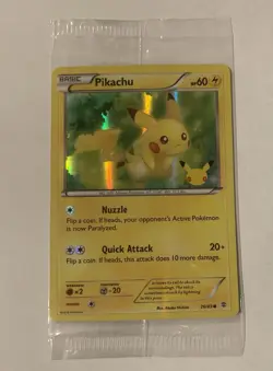 Pokemon Pikachu 20th anniversary Promo Card 26/83 XY Generations BrandNew/Sealed - Image 1