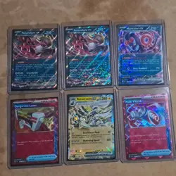 Pokemon TCG holo 11 card lot. Fezandipiti, Munkidori, Revavroom, Tapu Bulu - Image 1