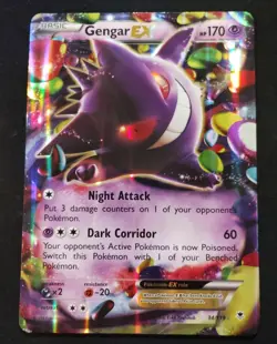 Pokemon Gengar EX Card 34/119 XY Phantom Forces Holo Rare Jumbo Card - Image 2