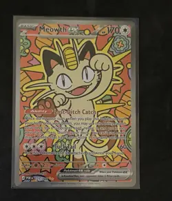 Pokemon TCG Meowth EX 121/88 SIR Special Illustration Rare Perfect Order - Image 1