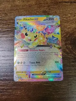 Pikachu ex 057/191 Pokemon TCG Surging Sparks Double Rare Holo - Image 1