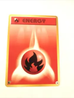 Pokemon Card Fire Energy 14 Chikorita Half Deck Neo Intro Pack NM - Image 1