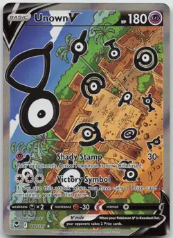 UNOWN V 177/195 ULTRA RARE SILVER TEMPEST POKEMON NM/M - Image 1