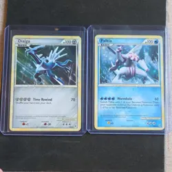 Pokemon TCG Dialga Palkia Basic English Nintendo 2011 2 card lot Call of Legends - Image 1