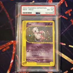 2002 Pokemon Expedition Mew 19/165 Vintage Rare Holo PSA 6 EX-MT - Image 1