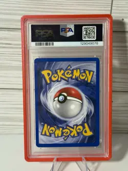 Rocket's Moltres Gym Heroes 12/132 English Holo Pokemon TCG PSA 9 Mint Swirl - Image 3