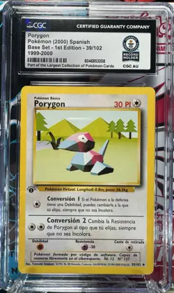 Porygon Spanish Base Set 1st Edition CLEAN CGC World Record 1 Of 1 Pokemon TCG - Image 1