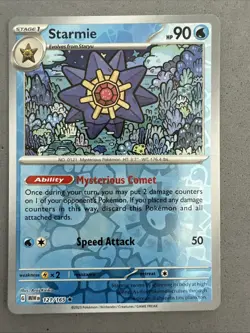 Pokemon TCG * Scarlet & Violet 151 * 121/165 Starmie Rare * REVERSE HOLO * NM - Image 1