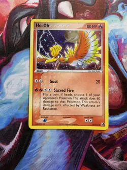 Pokemon TCG Ho-oh Unseen Forces 27/115 Holo w SWIRL - Image 1