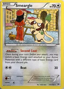 Smeargle 123/162 Rare BREAKthrough Pokemon Near Mint - Image 1