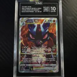 Pokemon Lucario VSTAR Crown Zenith ETB Full Art Promo SWSH291 TAG 10 Gem Mint - Image 1