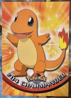 VINTAGE 1999 Charmander #04 Pokemon Topps TV Animated Edition (Non Holo) (NM) - Image 1