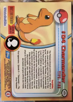 VINTAGE 1999 Charmander #04 Pokemon Topps TV Animated Edition (Non Holo) (NM) - Image 2