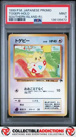 1999 Pokemon Japanese Promo Togepi-Holo Southern Island-R.I. PSA 9 - Image 1