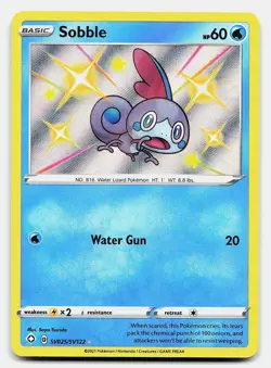 SOBBLE SHINING FATES SHINY VAULT SV025/SV122 NM SHINY RARE POKEMON HOLO - Image 2