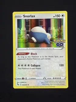 Snorlax Holo Holo Rare Pokemon GO 055/078 NM - Image 1