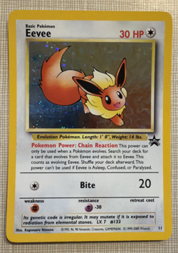 2000 Eevee Holofoil Black Star Promo #11 WOTC Vintage LP - Image 1