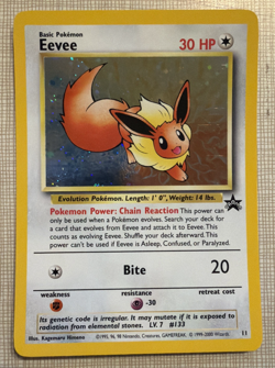 2000 Eevee Holofoil Black Star Promo #11 WOTC Vintage LP - Image 2