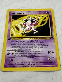 Mr. Mime 22/64 Pokemon Jungle Rare Non-Holo Rare Vintage 1st Edition MP/HP - Image 2